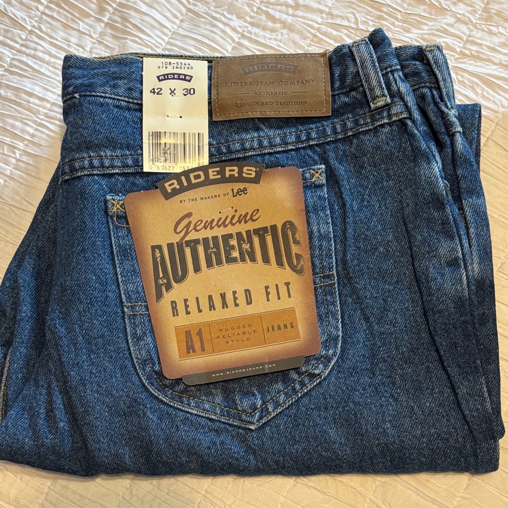 Riders by Lee Men's Blue Relaxed Fit Jeans NEW